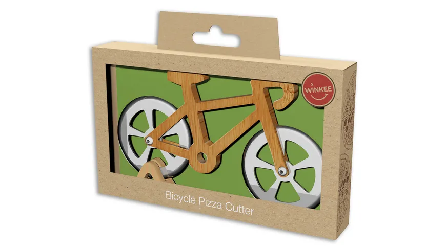 Winkee Fahrrad Pizzaschneider aus Holz