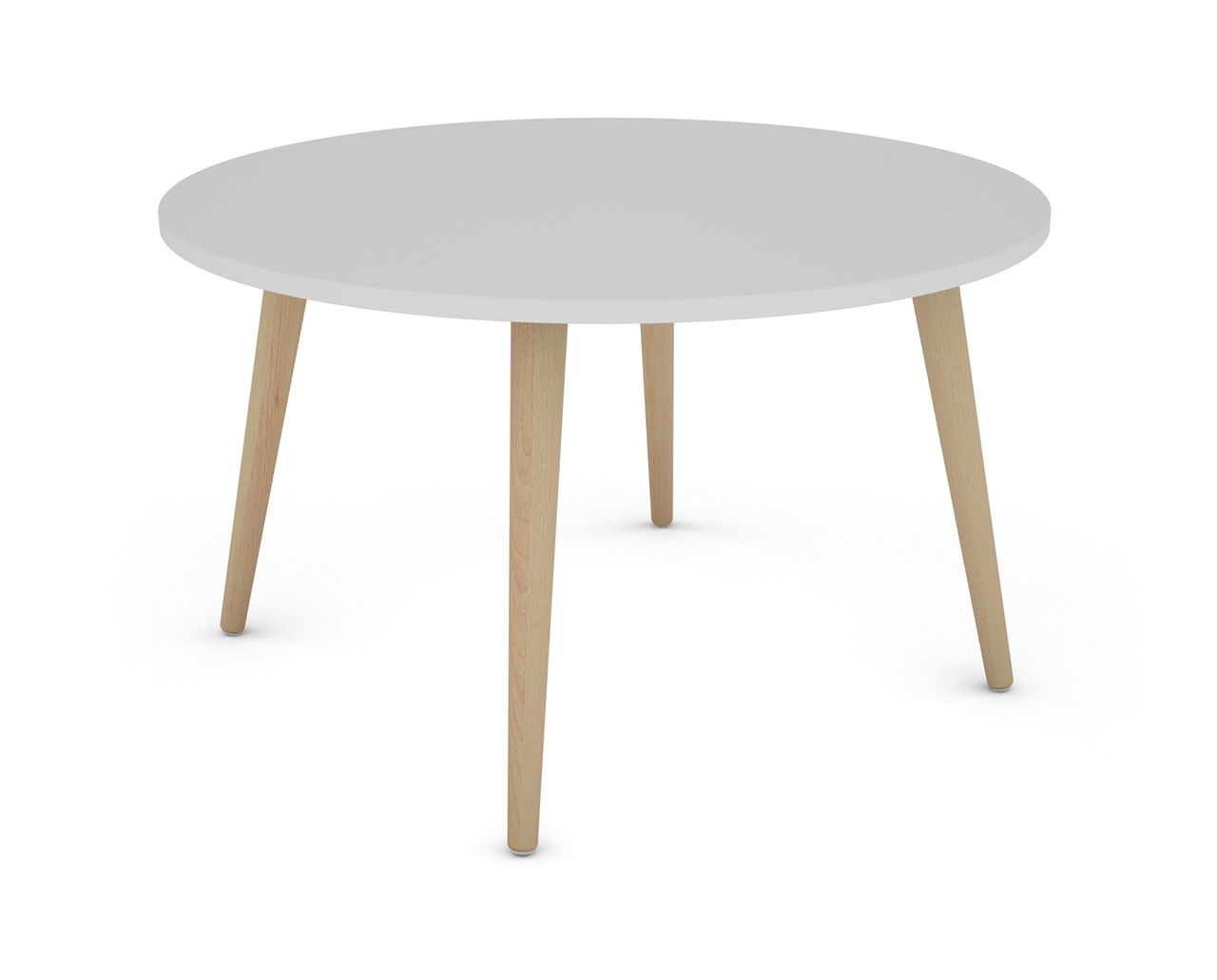 byLiving LASSE Couchtisch, Breite 80 cm, Buche massiv, weiß
