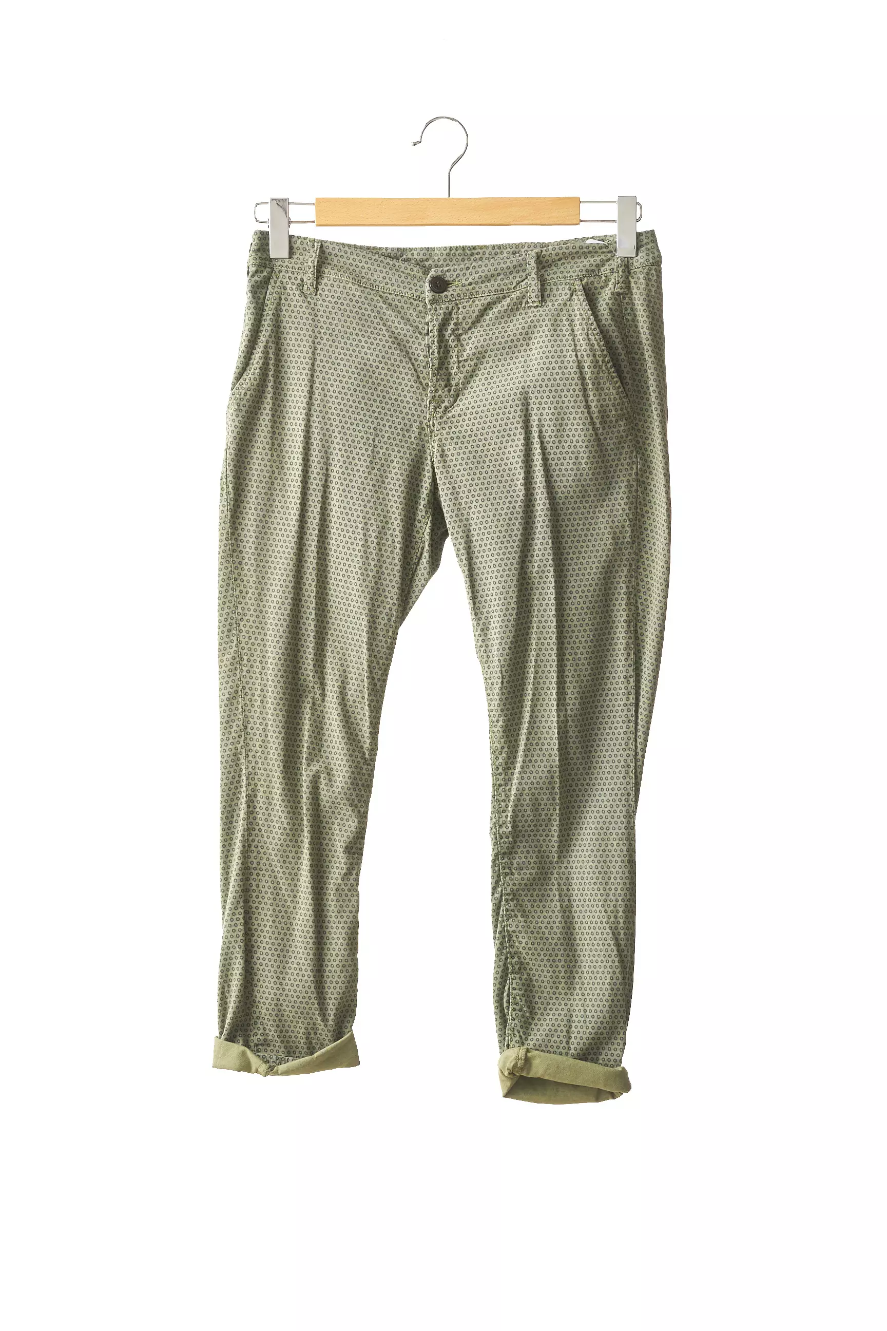 True Nyc Pantalon7 8 Femme couleur vert