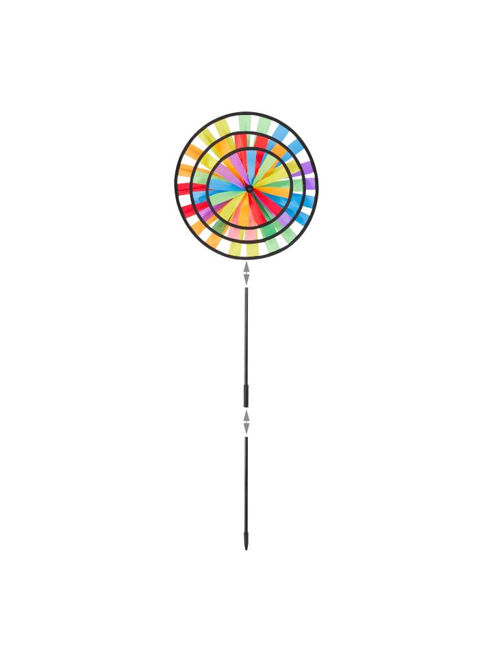 relaxdays 4x Windrad in Bunt - (B)35,5 x (H)73,5 x (T)15 cm günstig kaufen onesize
