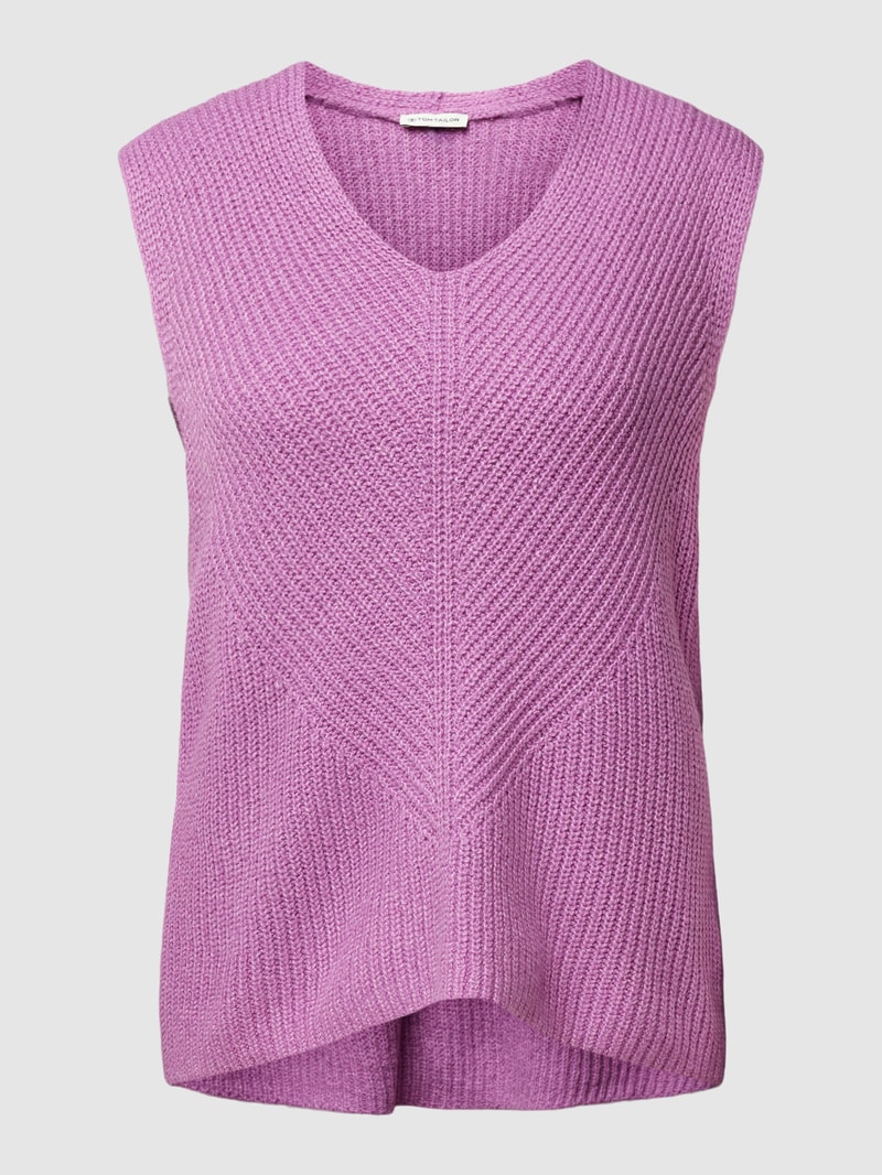 Pullunder in unifarbenem Design mit V-Ausschnitt in violett
