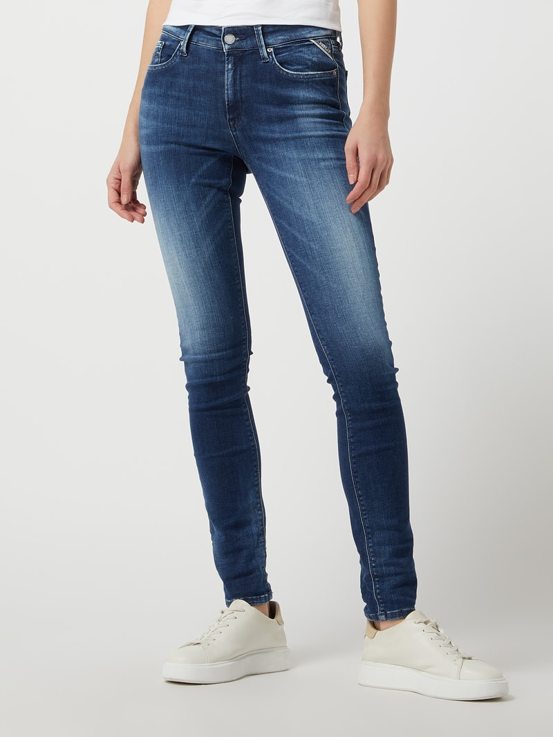Skinny Fit Jeans mit Stretch-Anteil Modell 'Luzien' - HYPERFLEX in blau