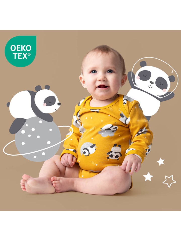 Schlummersack Bio Baby-Bodys langarm 3er-Pack in Gold günstig kaufen