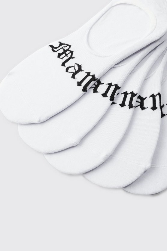 5er-Pack unsichtbare Gothic Man Socken
