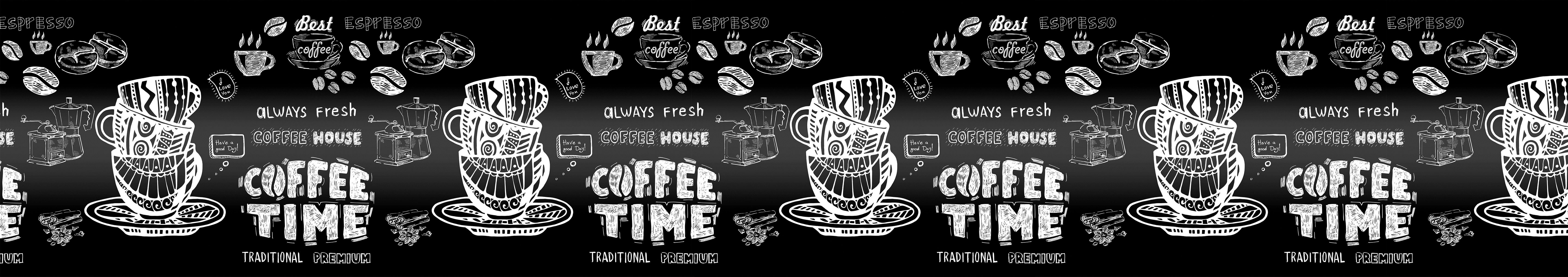 Rodnik Küchenrückwand Coffee time, robuste Kunststoff Platte Monolith in PREMIUM Qualität