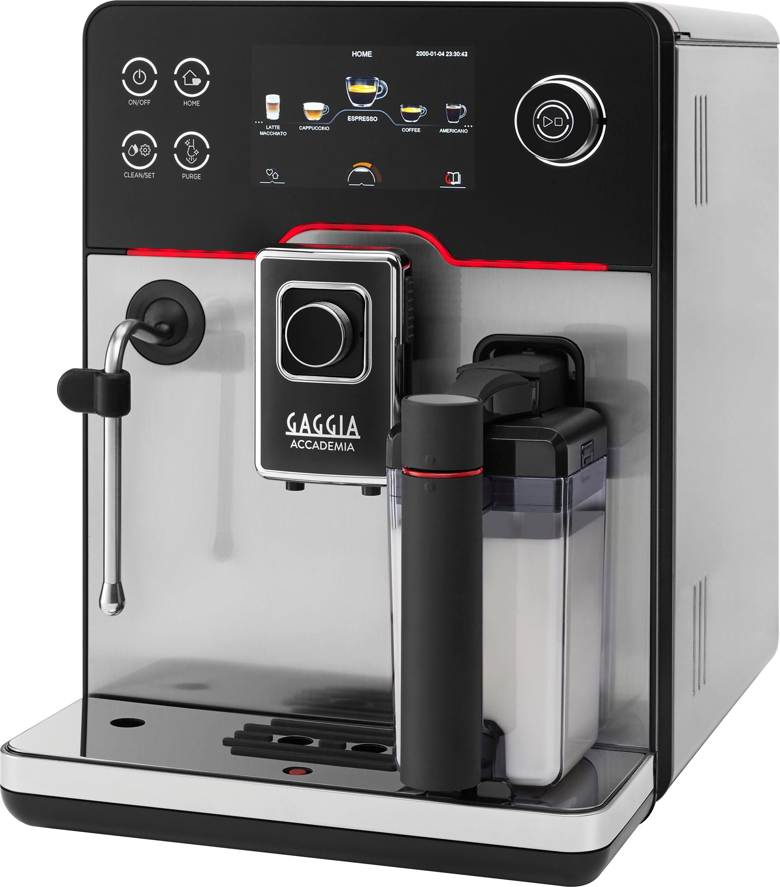Gaggia Kaffeevollautomat Accademia Stainless Steel, vom Erfinder des Espresso - Barista@Home dank Espresso-Plus-System