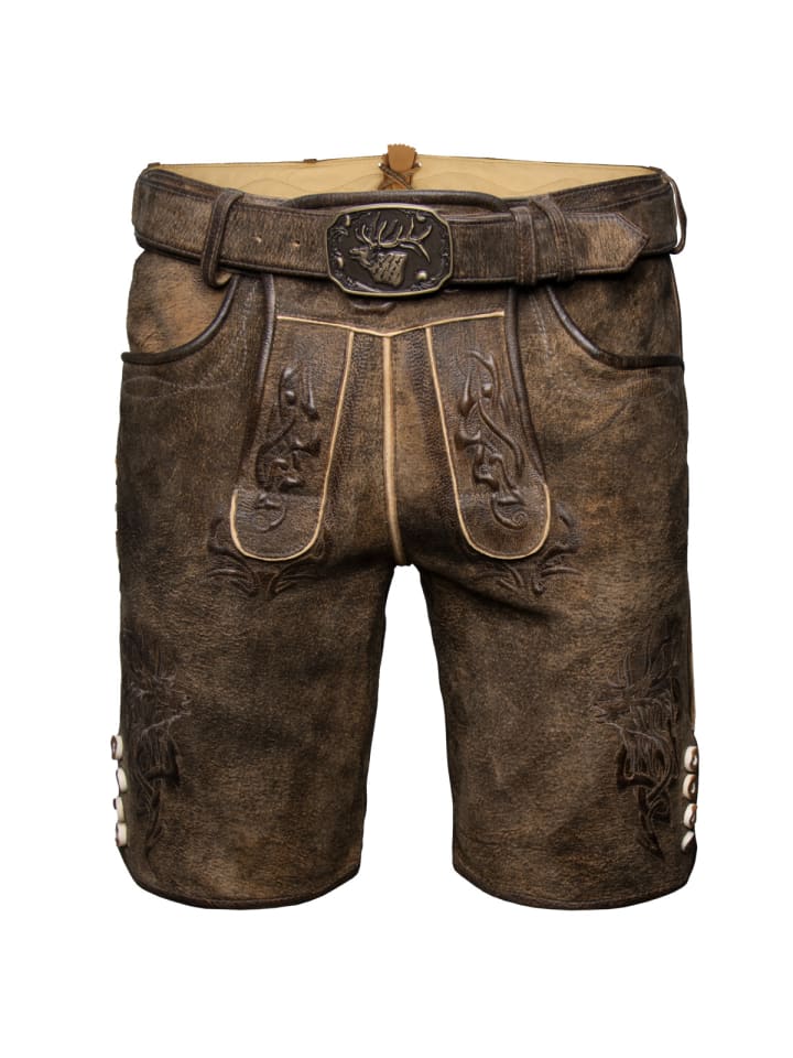 Spieth & Wensky Lederhose Wayen in braun günstig kaufen