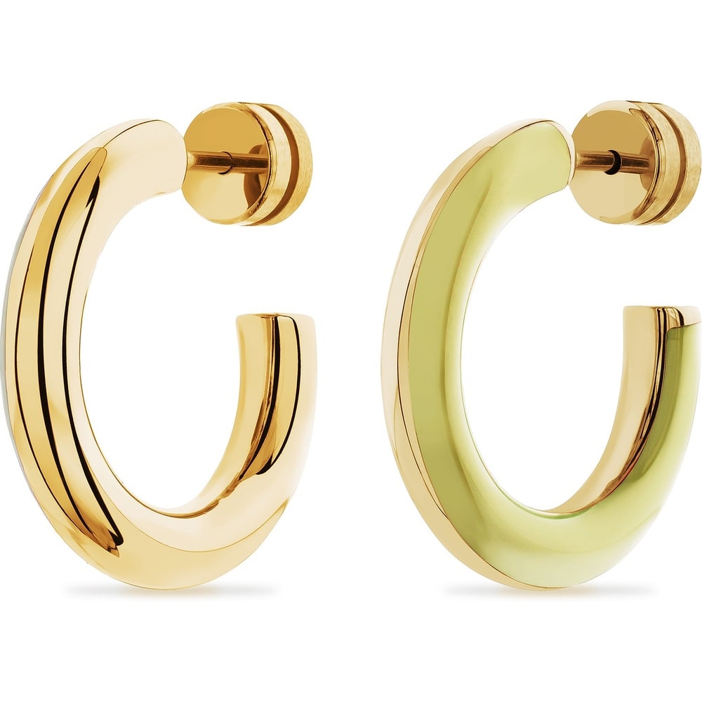GMK Collection Créoles Acier inoxydable, Émail Boucles d'oreilles