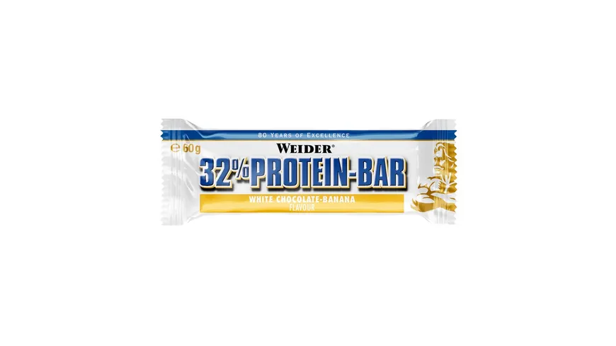 WEIDER 32% PROTEIN RIEGEL Weiße Schokolade mit Banane 60 g