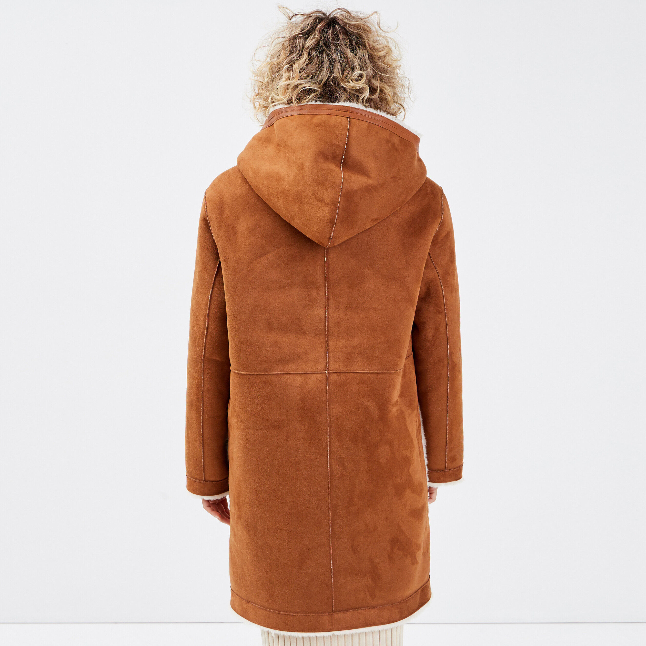 Manteau droit réversible camel femme | Cache Cache