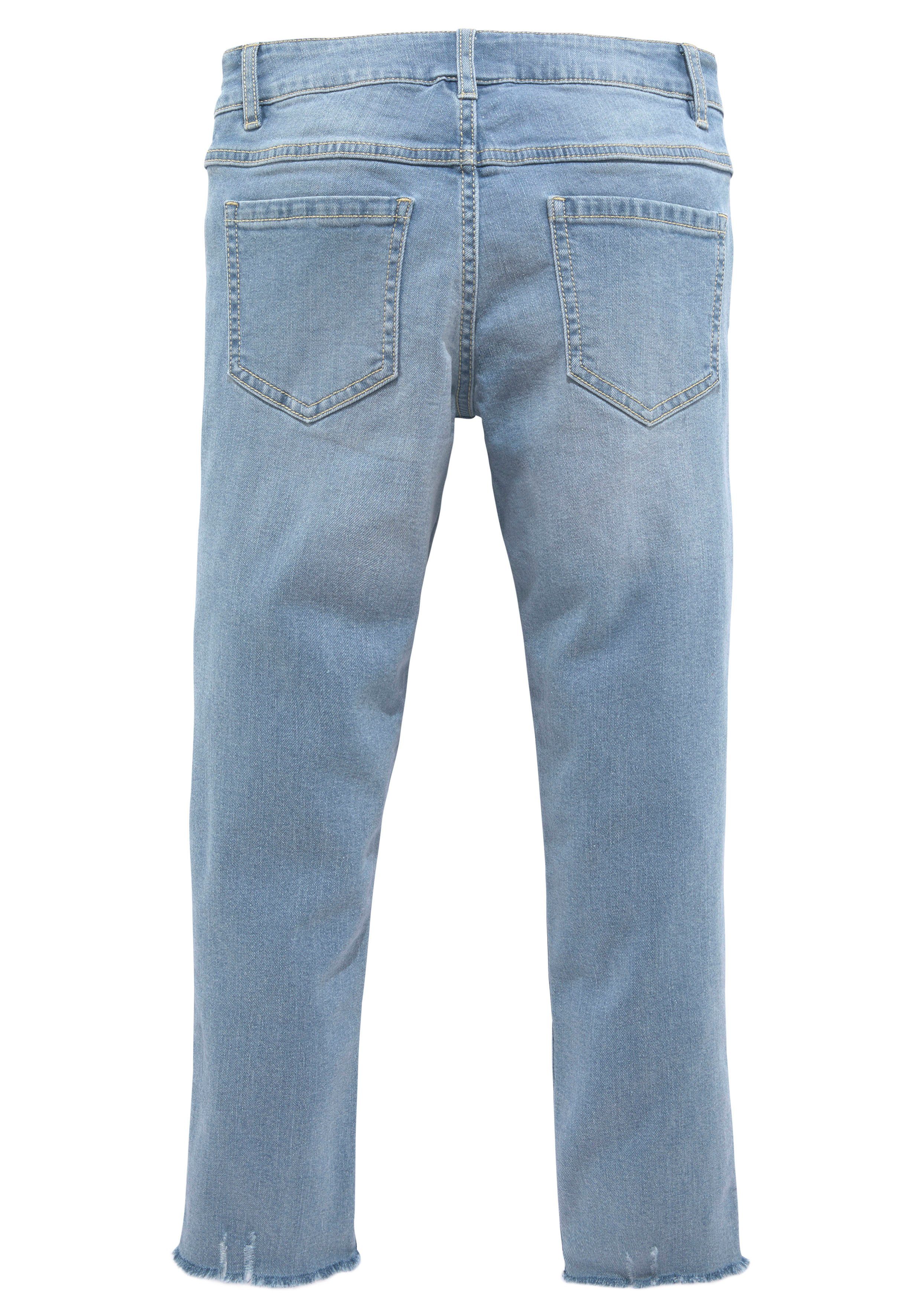 Arizona 7/8-Jeans mit geschnittener Hosensaumkante