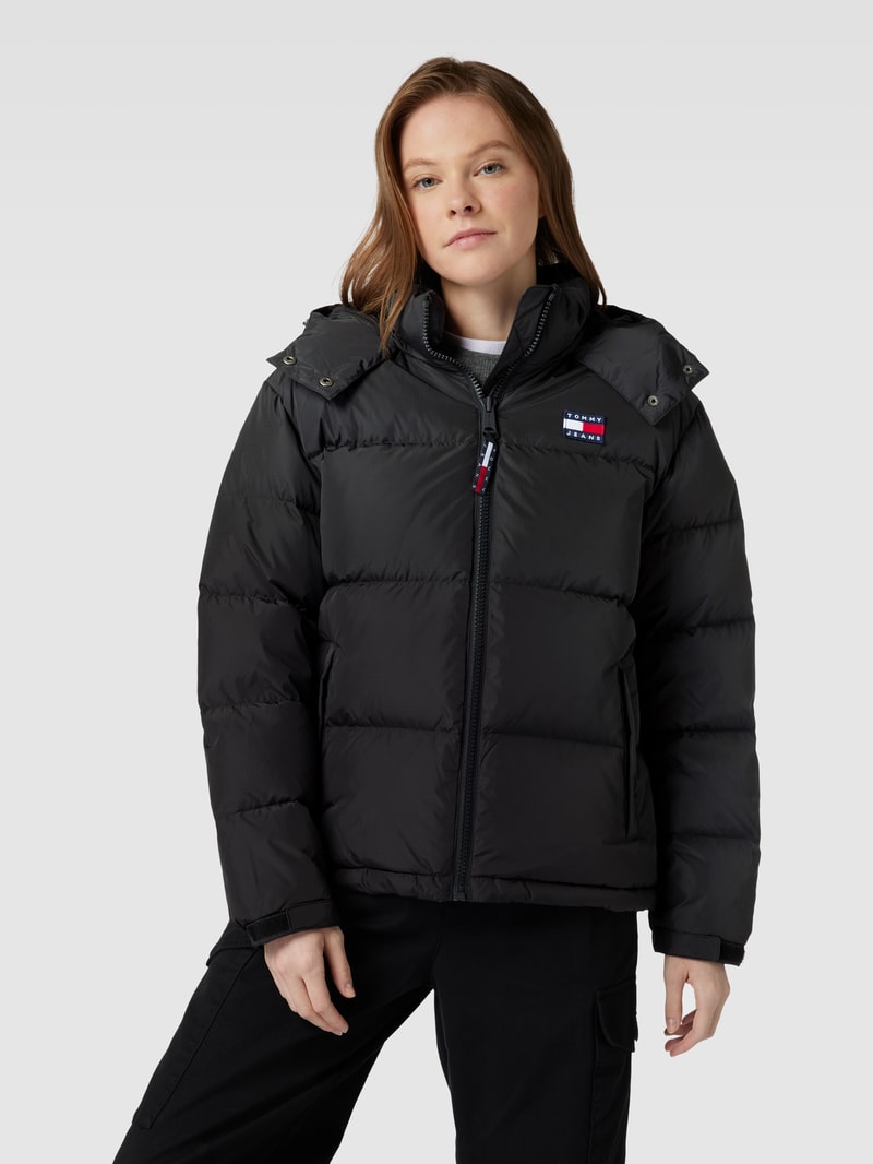 Steppjacke mit Kapuze Modell 'ALASKA' in schwarz