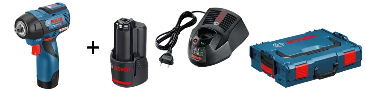 Bosch Blue 06019E0103 GDS 12V-115 Akku-Schlagschrauber 12V 3,0Ah Li-Ion in L-Boxx