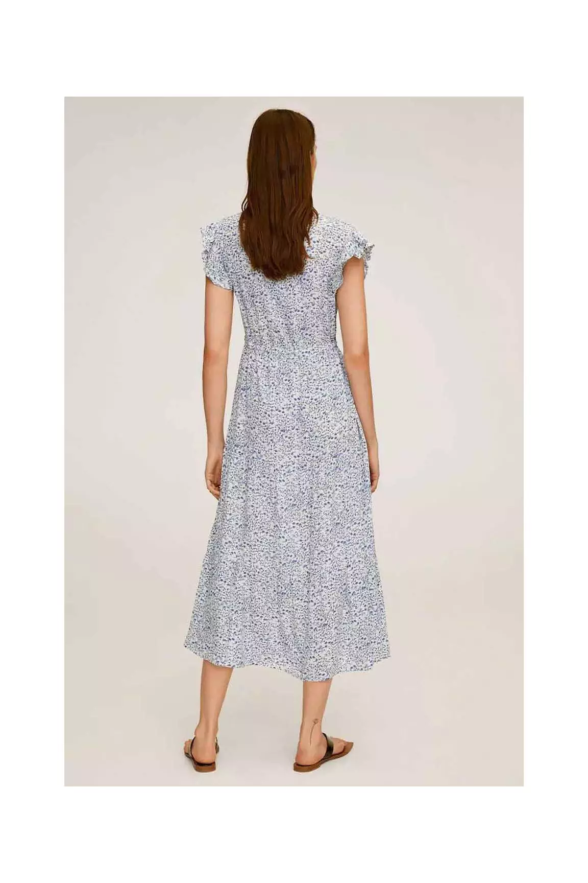 Mango Robes Longues Femme couleur bleu