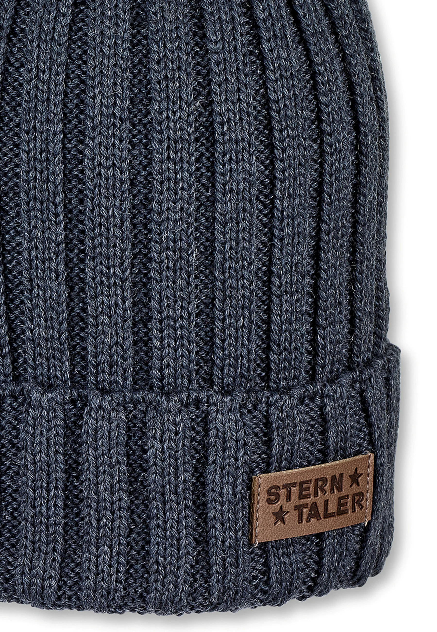 Strickmütze Baby mit Merinowollanteil und Umschlag