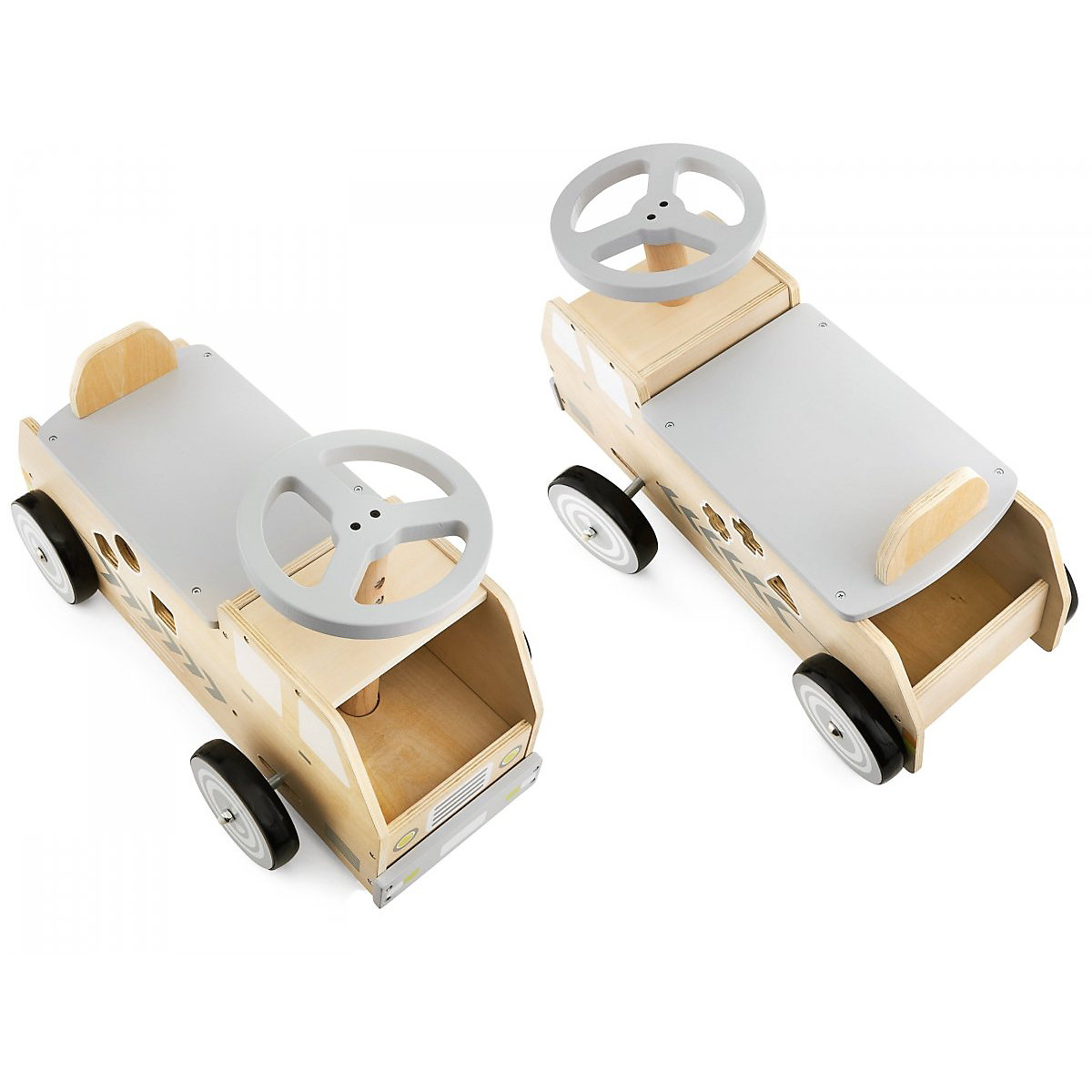 Aufsitzauto aus Holz Rutschauto mit Aufbewahrungsfach
