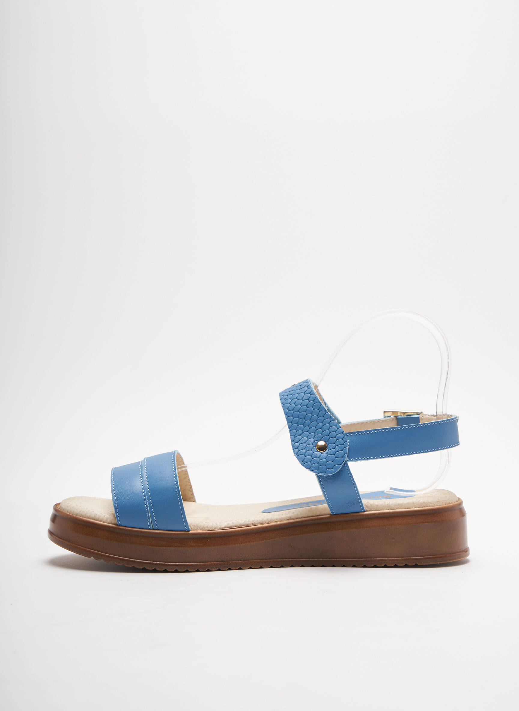 Brodequins Sandales Nu Pieds Femme couleur bleu