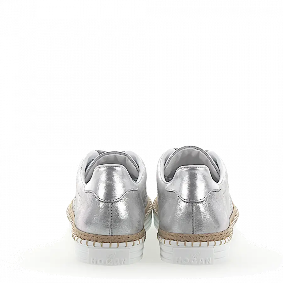 Hogan - Sneaker R260 Leder metallic silber finished Bast - silber