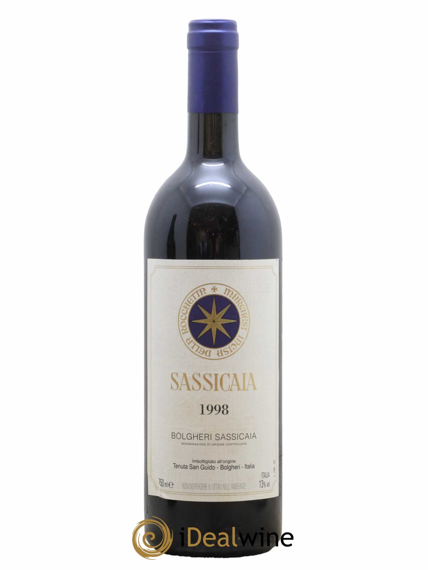 Bolgheri DOC Sassicaia Tenuta San Guido  1998 - Lot de 1 Bouteille