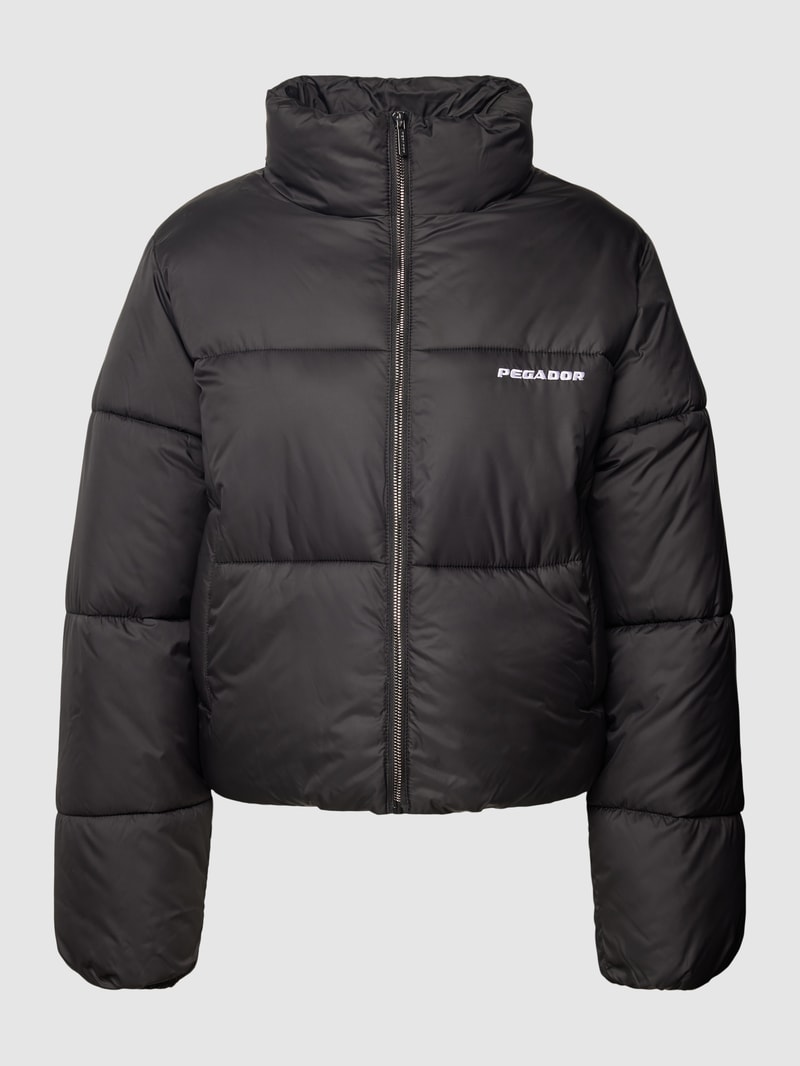 Steppjacke mit Stehkragen Modell 'GEORGIA' in schwarz