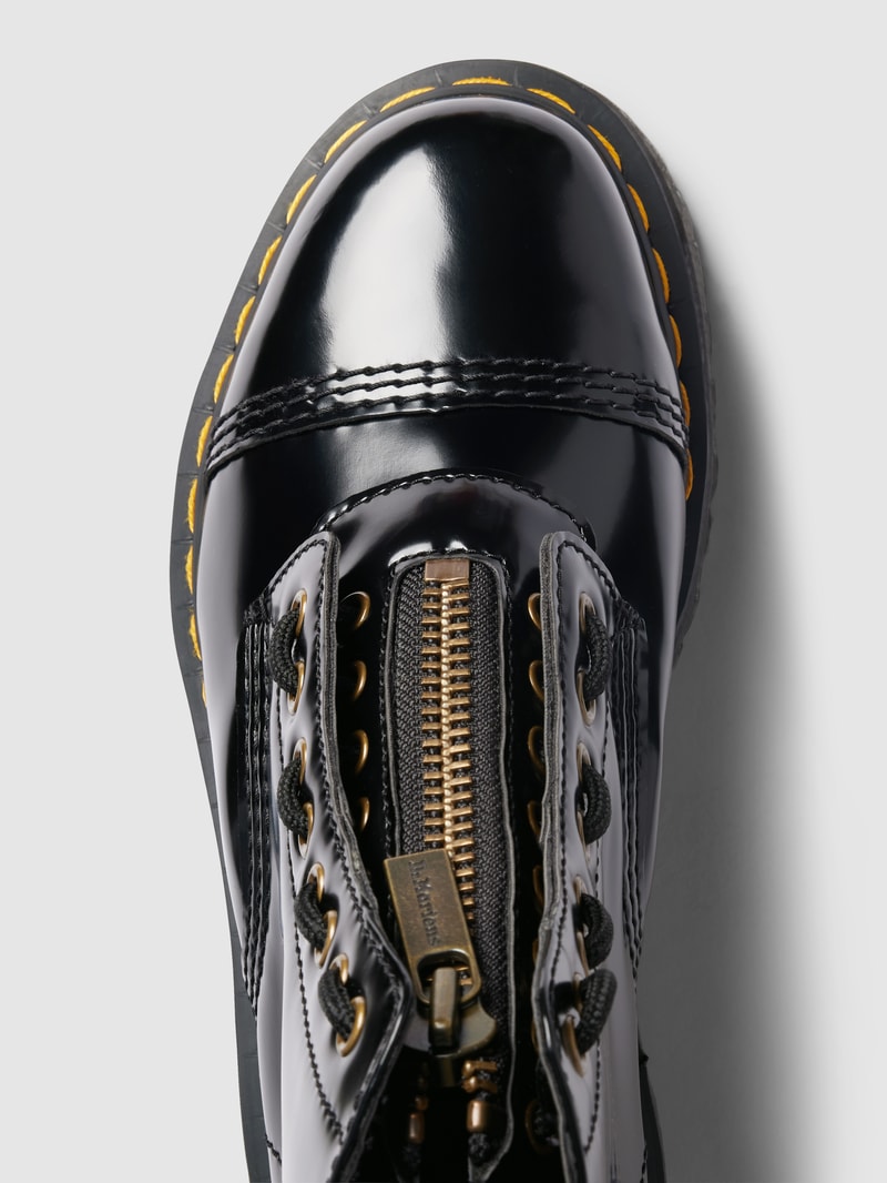 Schnürboots in Leder-Optik Modell 'Sinclair' in schwarz