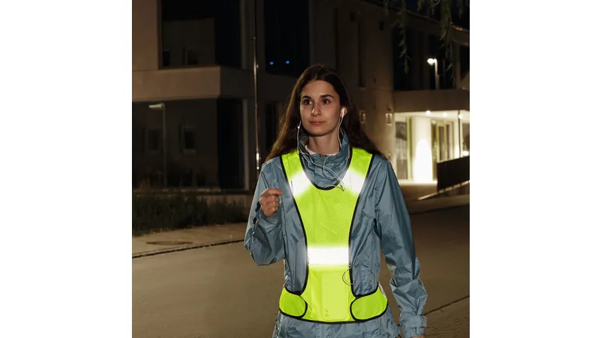 Reflektierende Laufweste / Warnweste neongelb