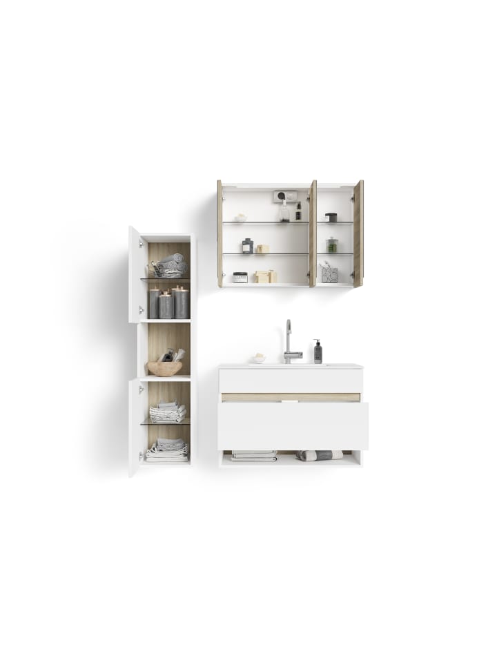 byLiving Waschtisch Marino in Weiß - (B) 80 x (H) 56 x (T) 40 cm günstig kaufen onesize