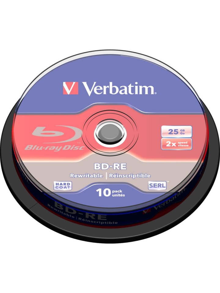 COFI 1453 Verbatim BD-RE 25GB/1-2x Cakebox (10 Disc) in Mehrfarbig günstig kaufen onesize
