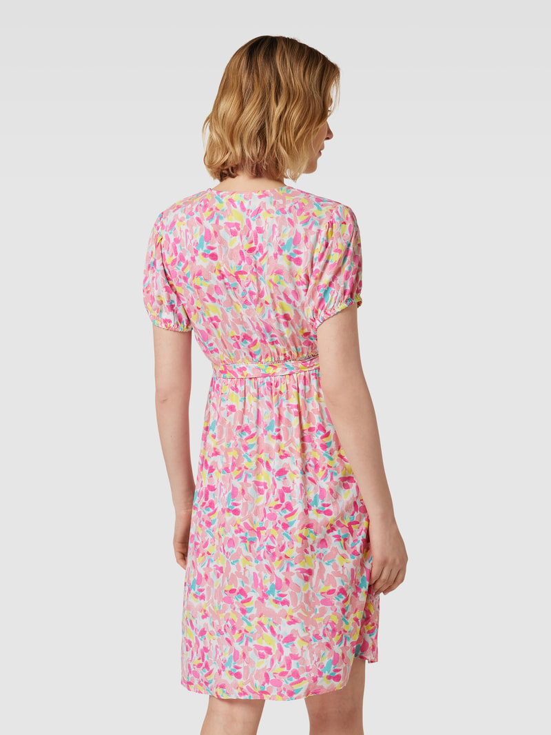 Umstands-Kleid aus Viskose mit Allover-Muster Modell 'Casey' in pink