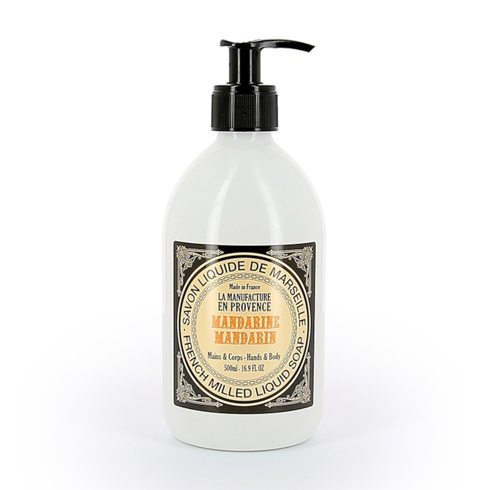 La Manufacture en Provence Savon liquide de Marseille 500ml à la Mandarine BIO SAVON LIQUIDE BIO