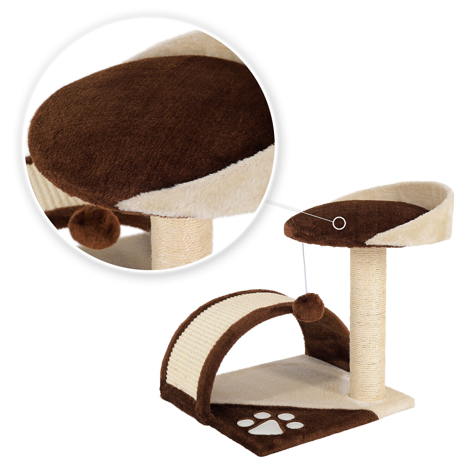Lionto Kratzbäume Lionto Kratzbaum Höhe 43 cm braun/ beige