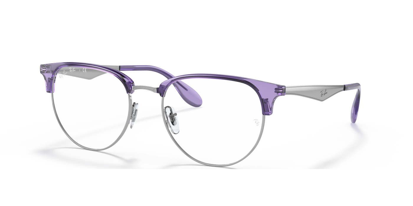 RB6396 OPTICS - Violet transparent lucios pe argintiu