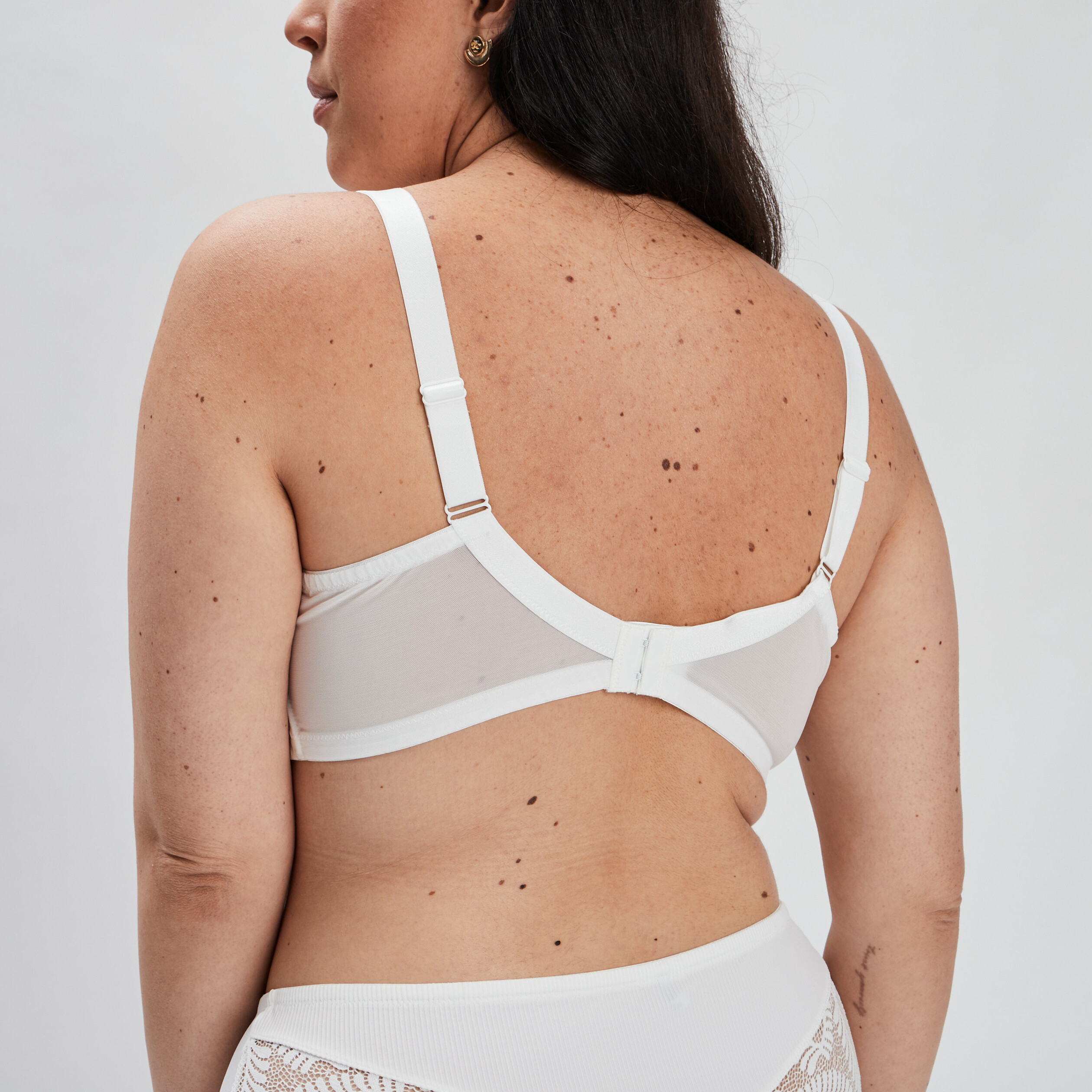 Soutien-gorge emboîtant microfibre blanc femme grande taille | La Halle