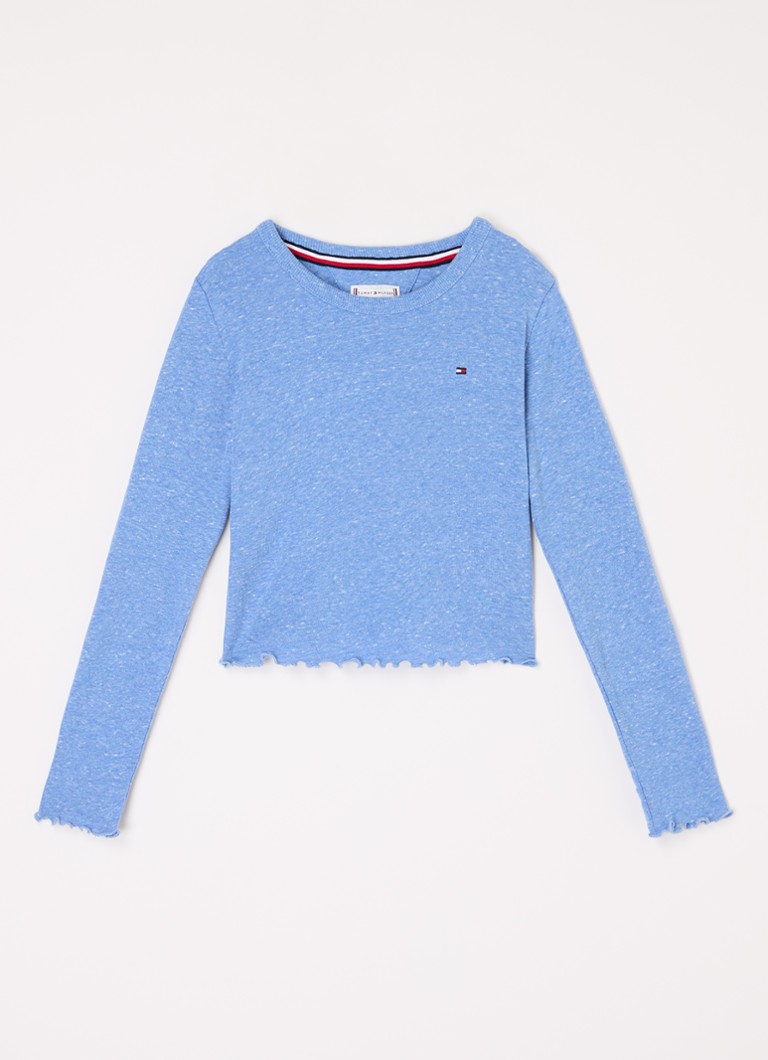 Camisa de manga comprida Tommy Hilfiger com estampa mesclada e bordado do logotipo.