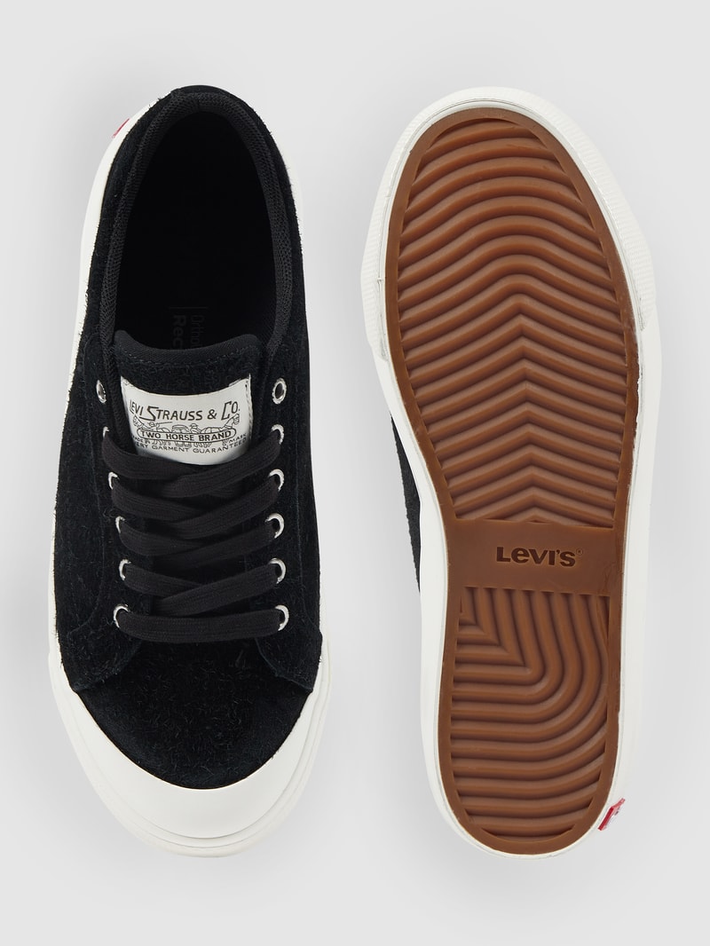 Sneaker aus Veloursleder Modell 'LS1 Low' in schwarz