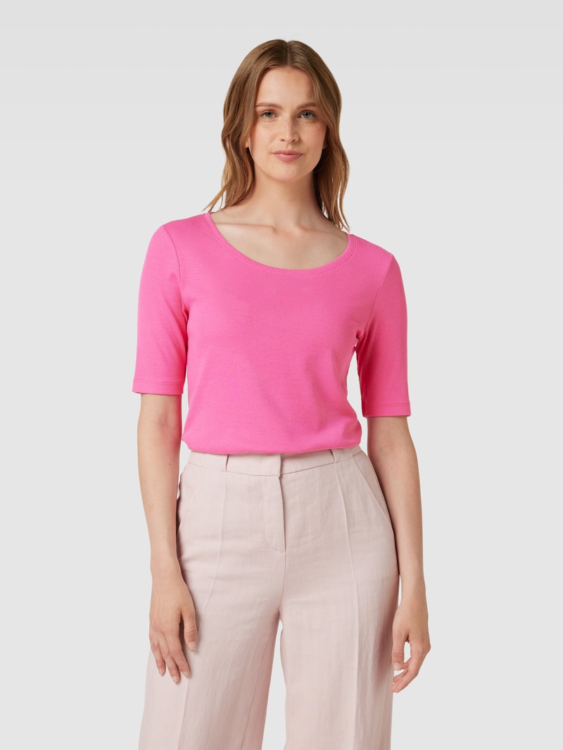 T-Shirt mit Rundhalsausschnitt Modell 'Mila' in fuchsia
