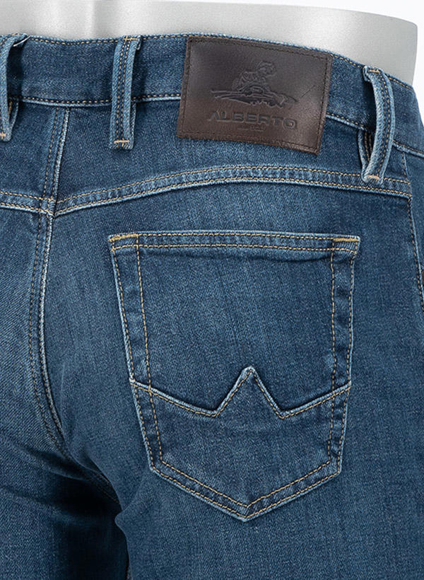 Alberto, Jeans Slipe, Tapered Fit, Bio Baumwoll-Stretch, dunkelblau