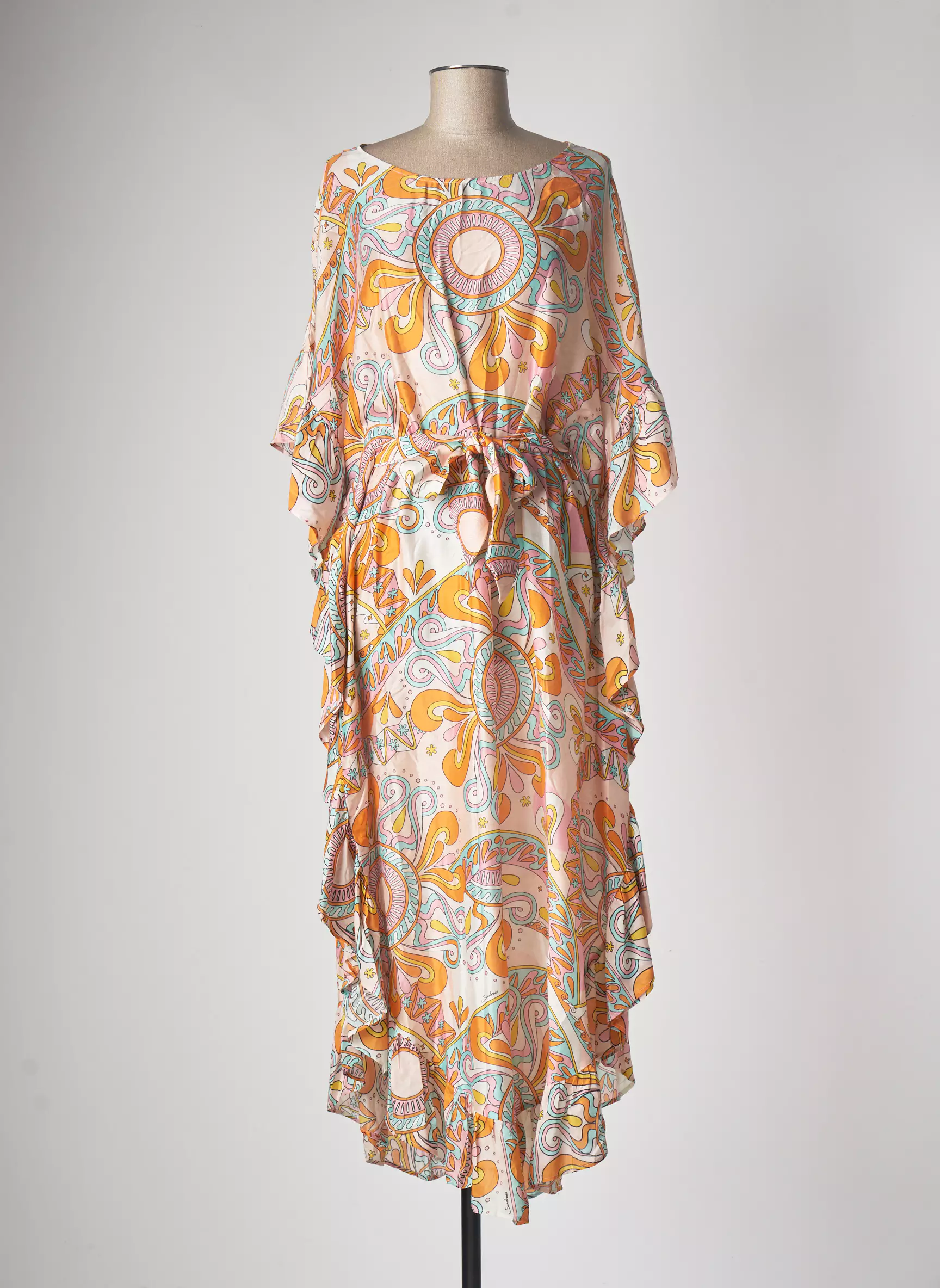 Sundress Robes Longues Femme couleur orange