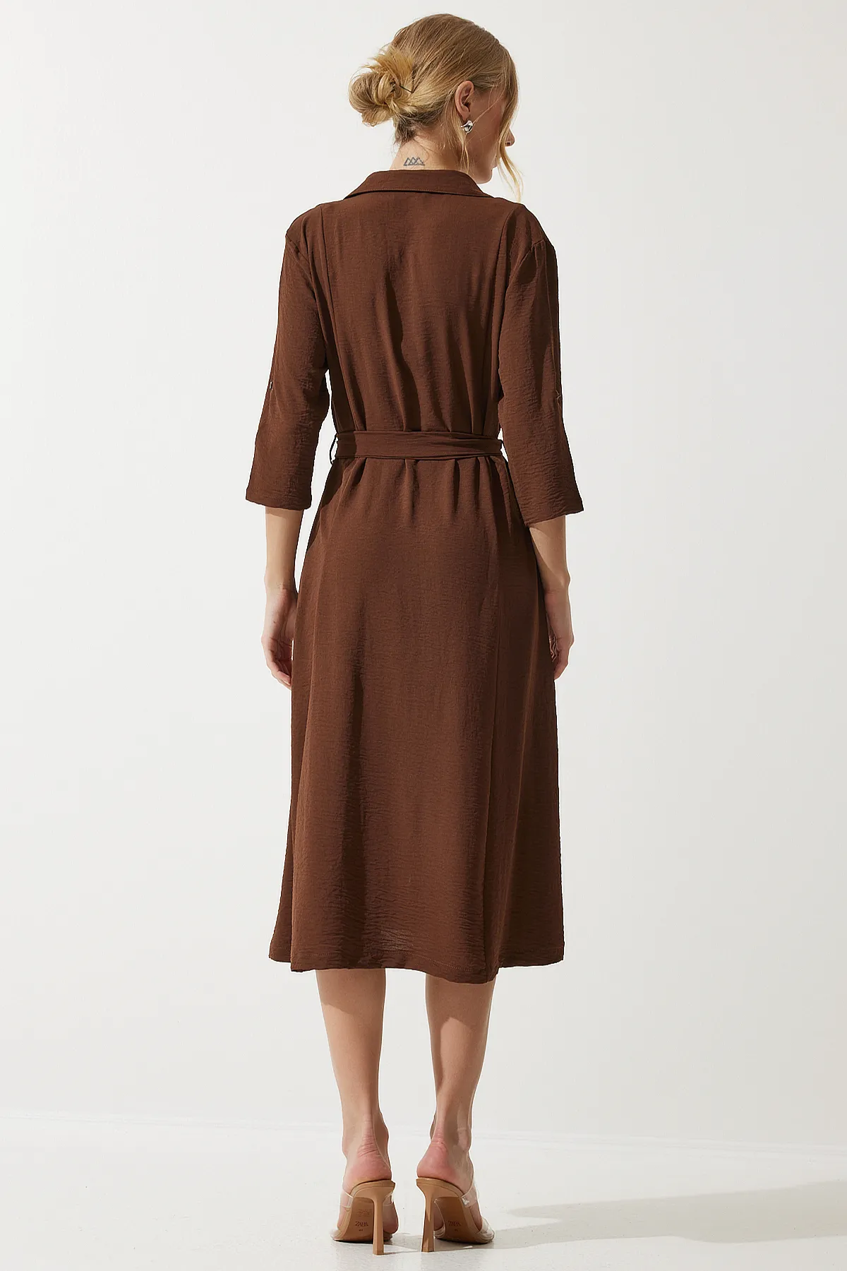 Happiness İstanbul  Kleid - Braun - A-Linie