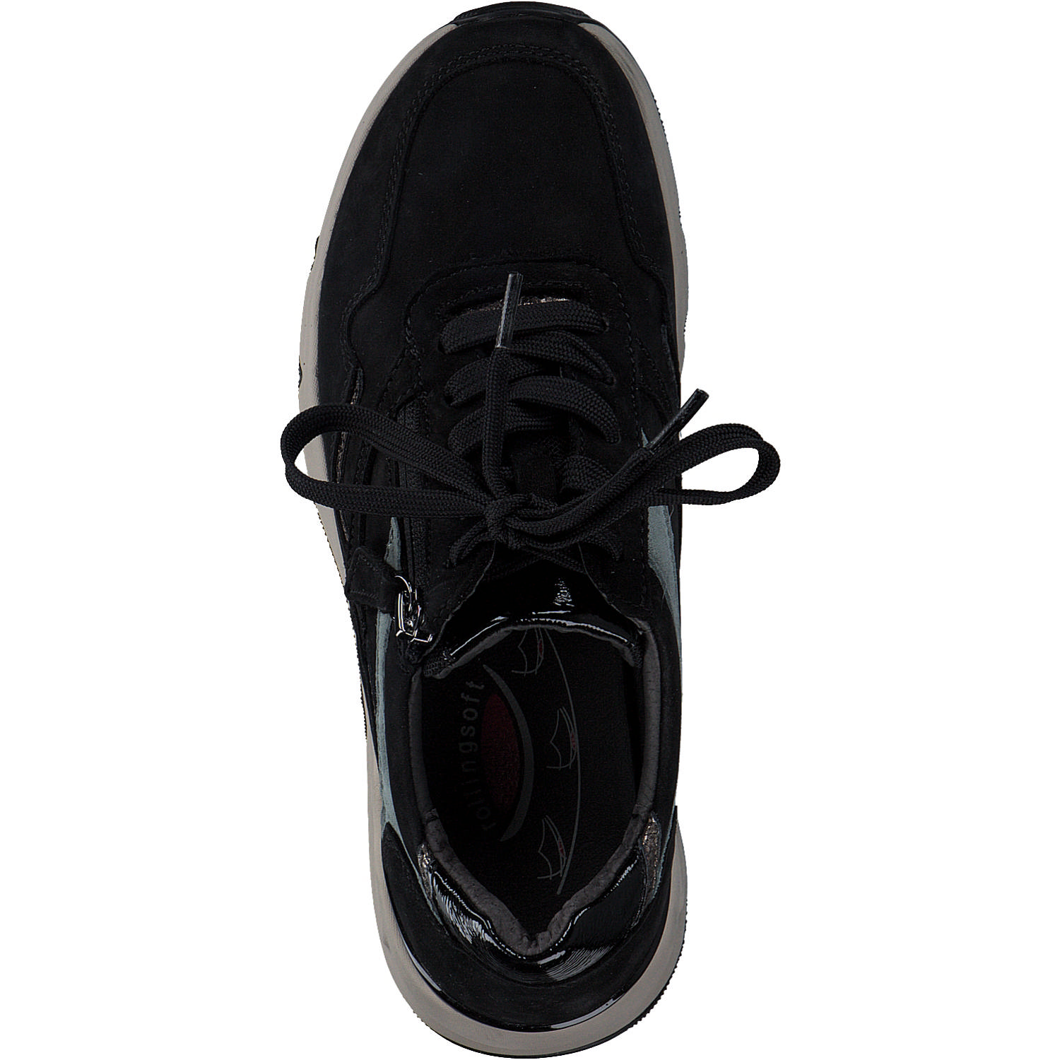 Gabor 96.896, Sneakers Low, Damen, Schwarz/Jade