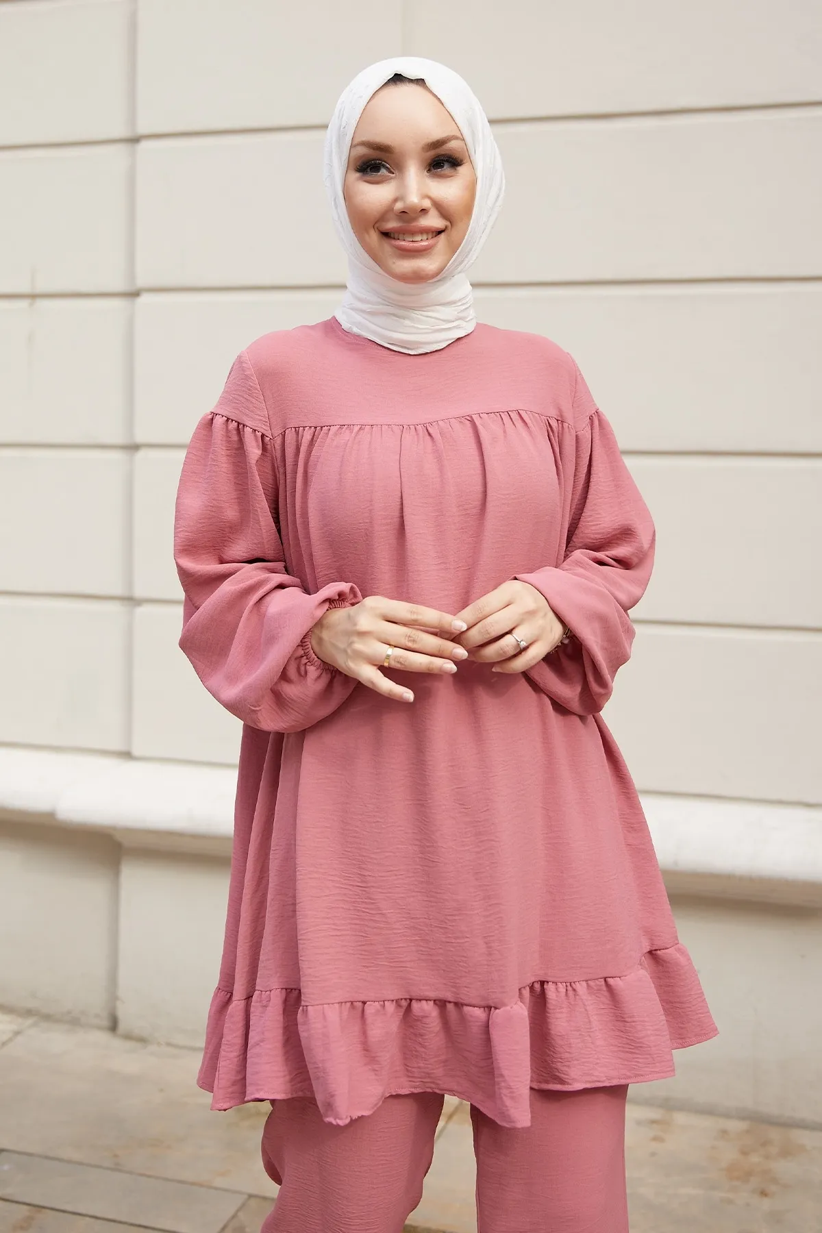 InStyle  Lively Rock-Rüschen-Doppelset – Rosa
