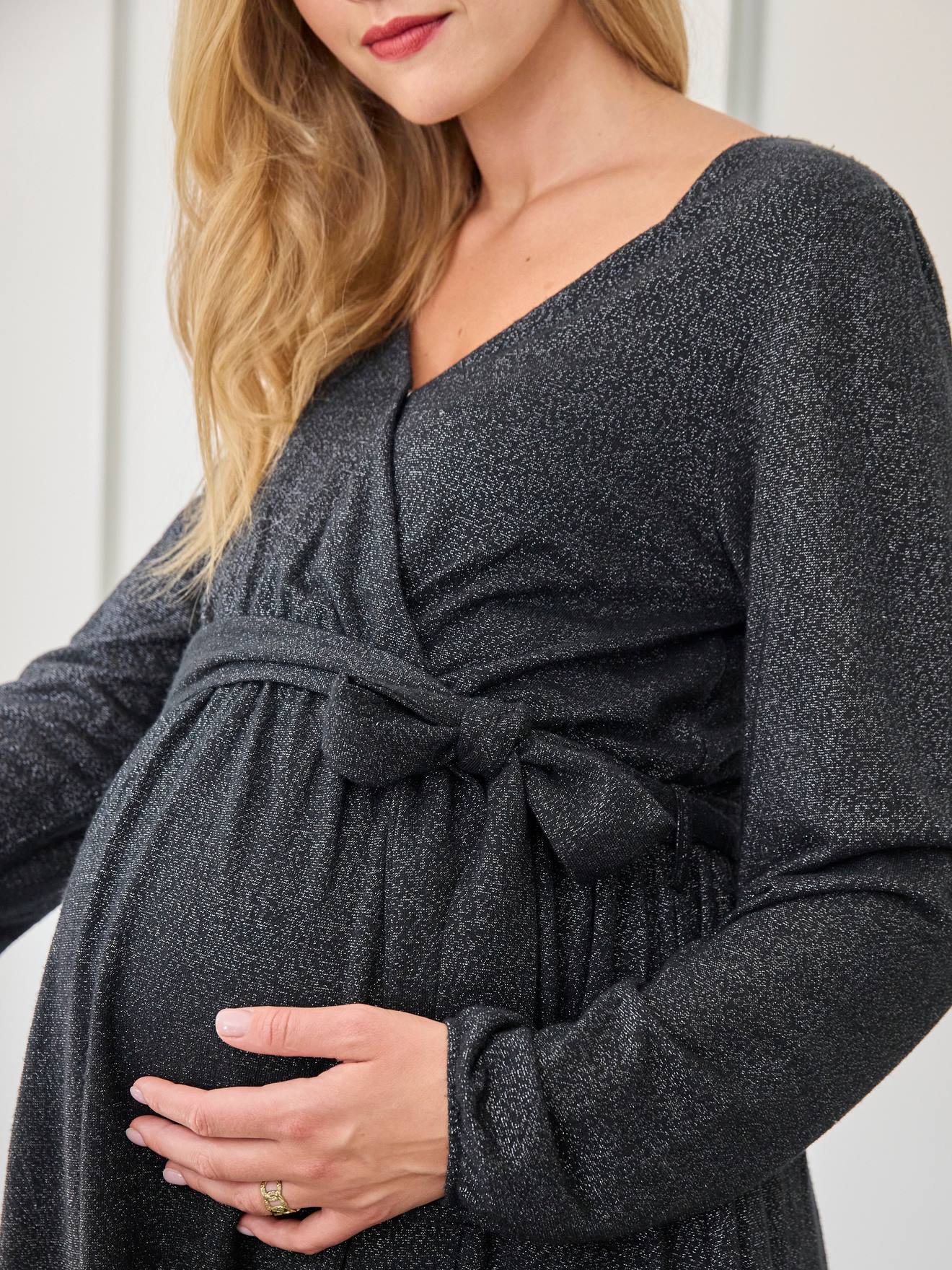 Vertbaudet Festliches Kleid für Schwangerschaft & Stillzeit - schwarz
