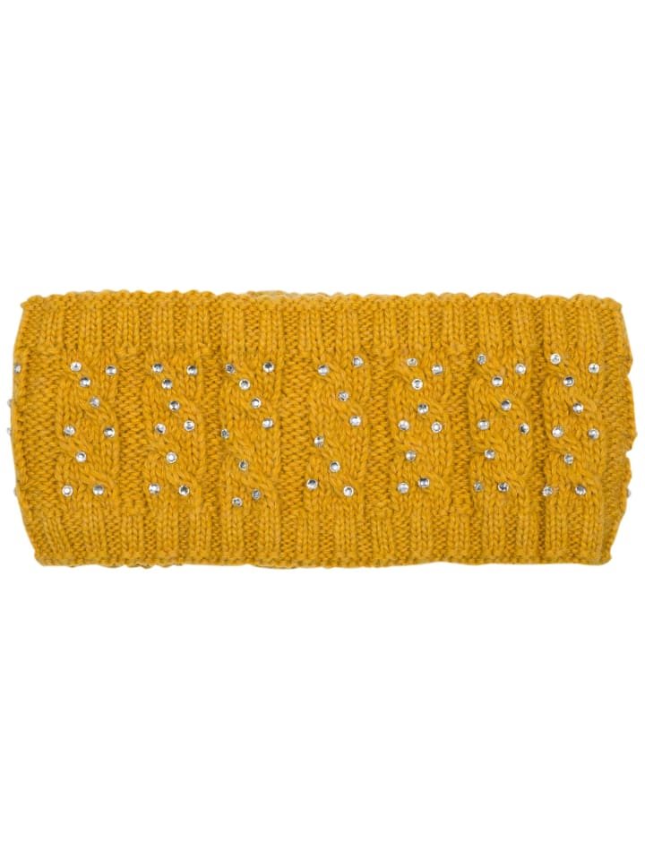 styleBREAKER Strick Stirnband in Curry günstig kaufen onesize