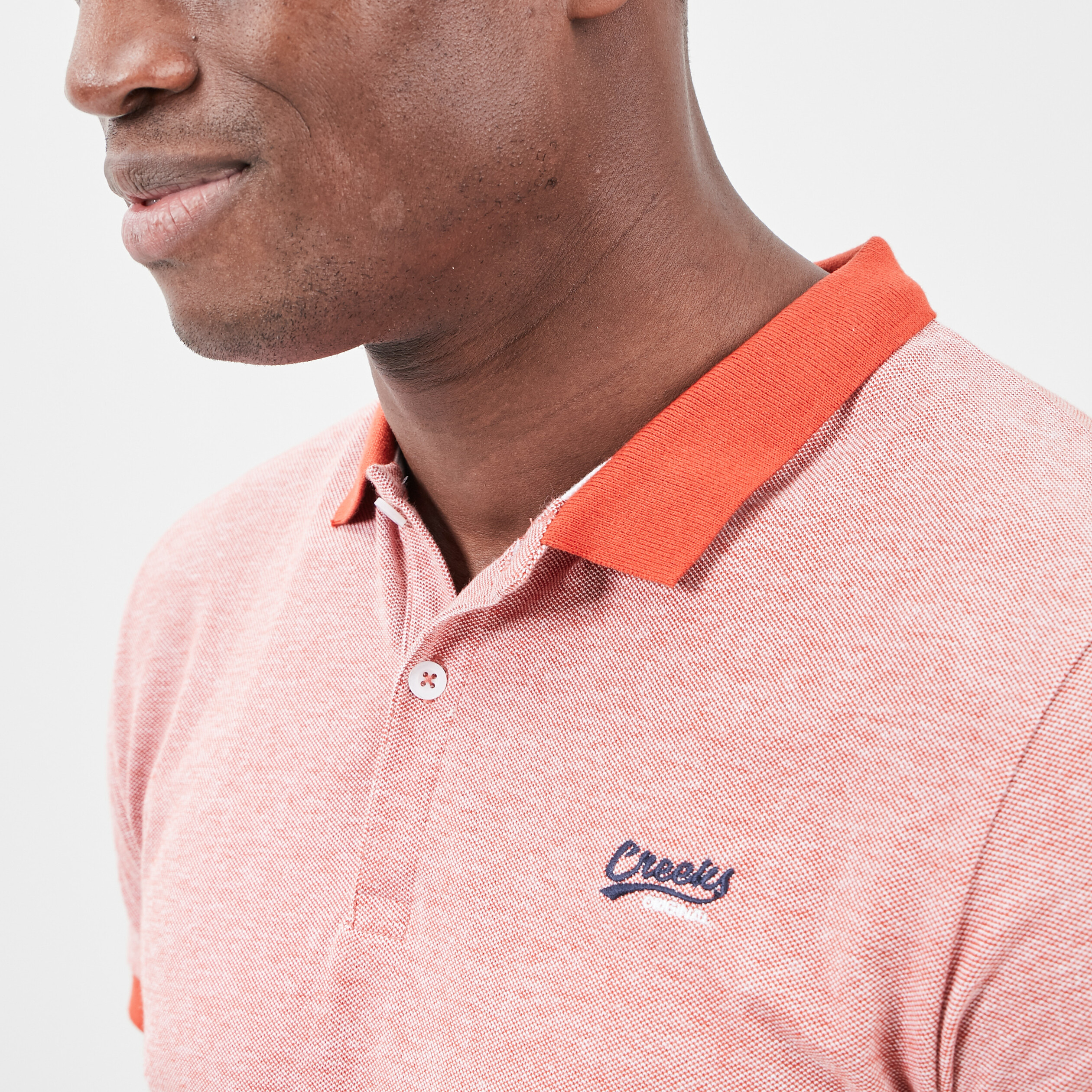 Polo manches courtes Creeks rouge homme | La Halle