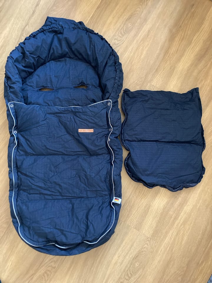 ARO ARTLÄNDER Kinder Daunen-Fußsack in Marine Pünktchen 100 cm günstig kaufen 90