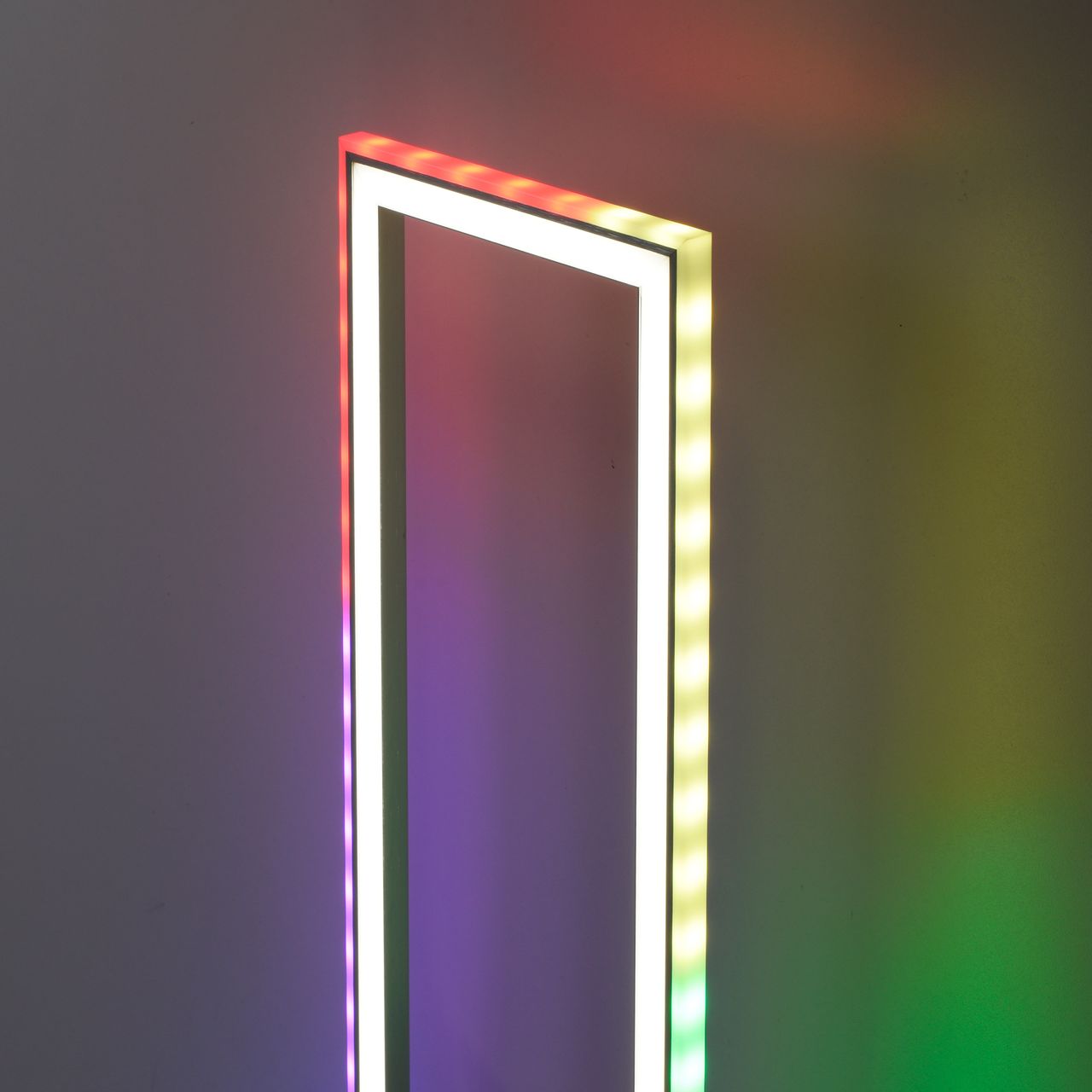 JUST LIGHT LeuchtenDirekt LED Stehleuchte FELIX60, Fronlight: CCT, Sidlight: RGB, dimmbar, IR-Fernbedienung, IP20