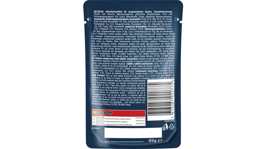 PURINA GOURMET Perle Genuss in Gelee mit Lachs 85 g