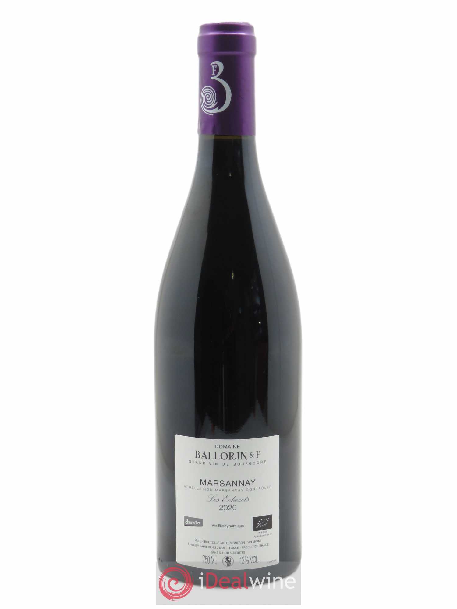 Marsannay Les Echezots Ballorin & F(Domaine)  2020 - Lot de 1 Bouteille
