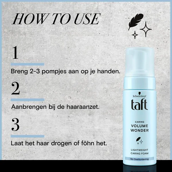 Taft Caring Volume Wonder Mousse 150ml