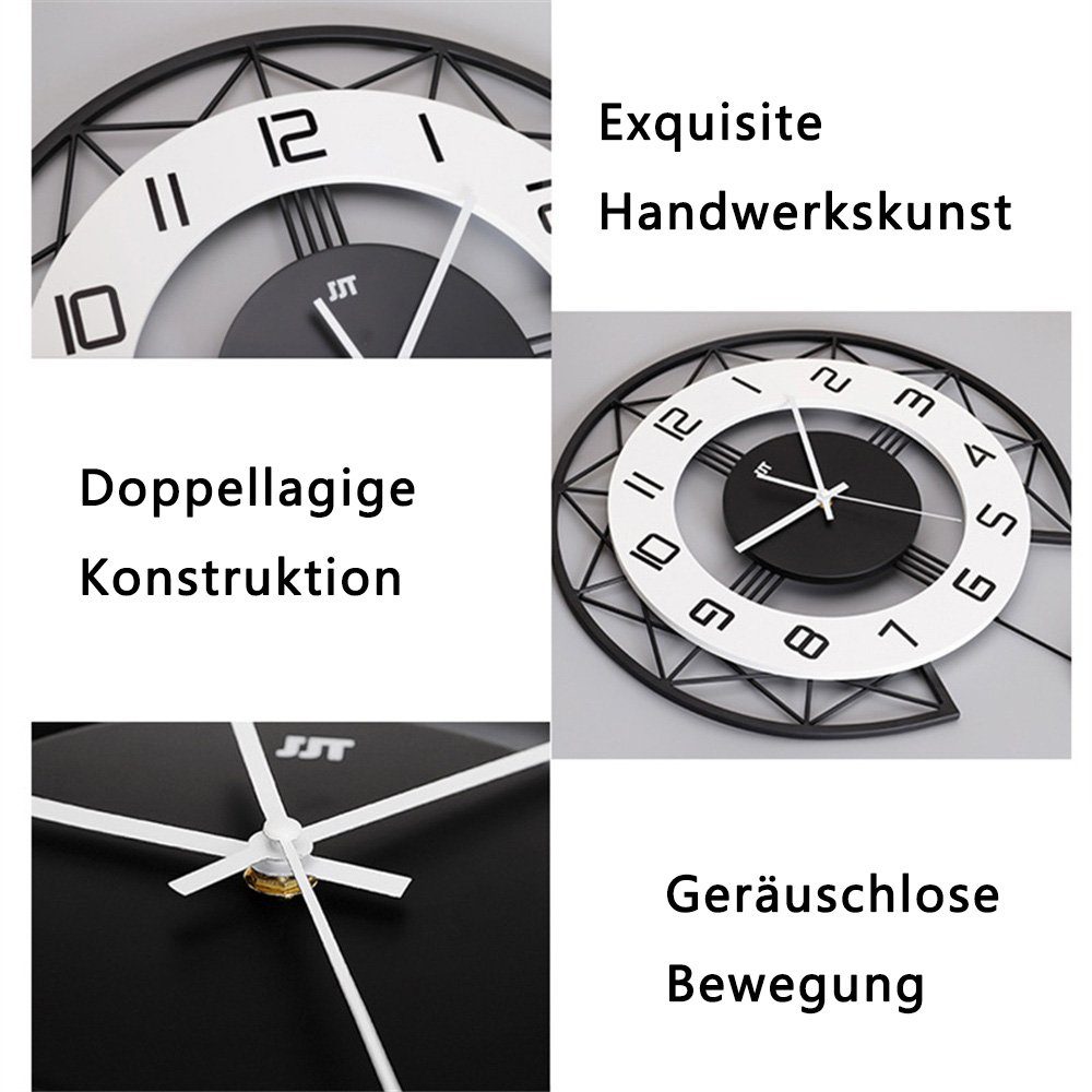 Dekorative Wanduhr Wohnzimmer-Pendeluhr, exquisite Familien-Wanduhr, geräuschlos